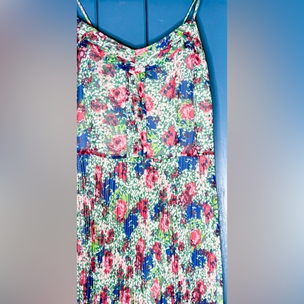 Cremieux Floral Sundress Dress S M Accordion Pleat Cottage Grandma Core Romance - Picture 2 of 7